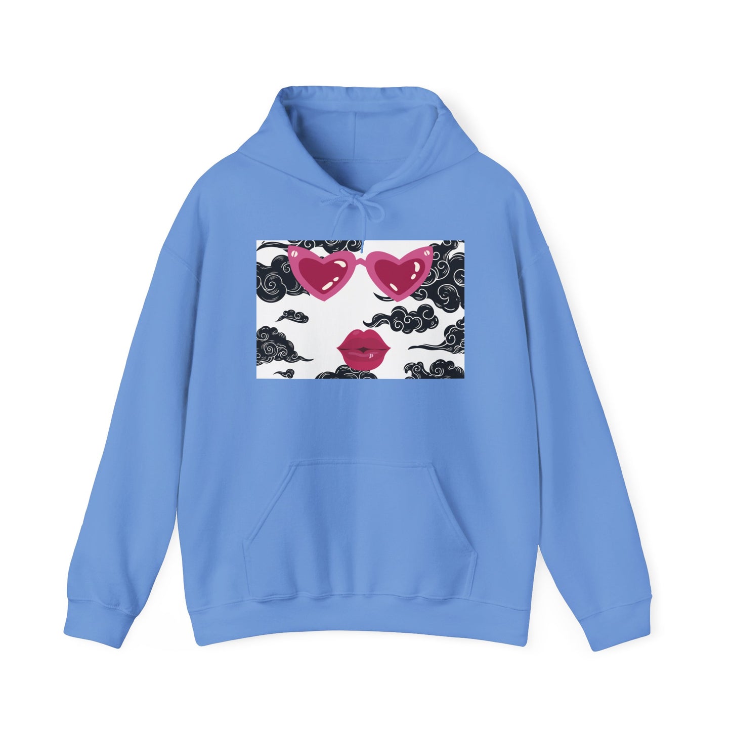 Romantic Cloud Print Hooded Sweatshirt