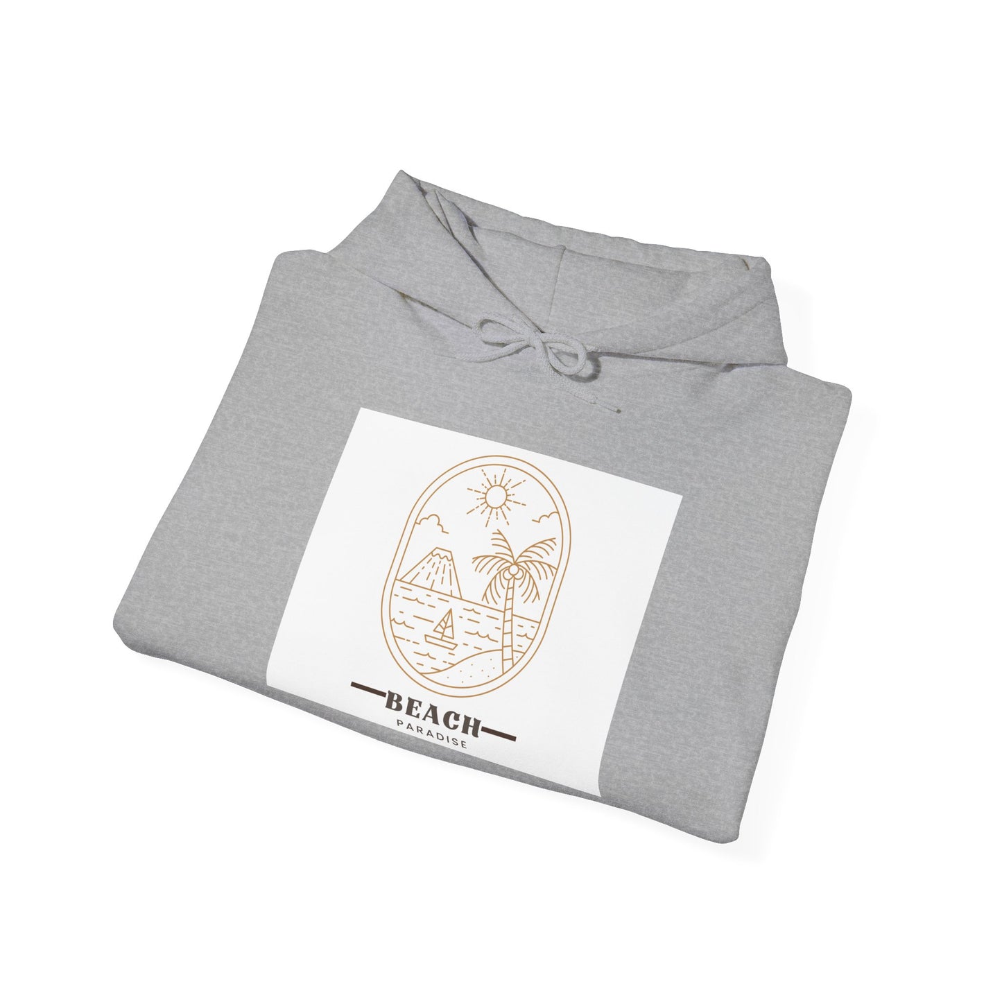 Beach Paradise Unisex Hooded Sweatshirt - Cozy Summer Vibe